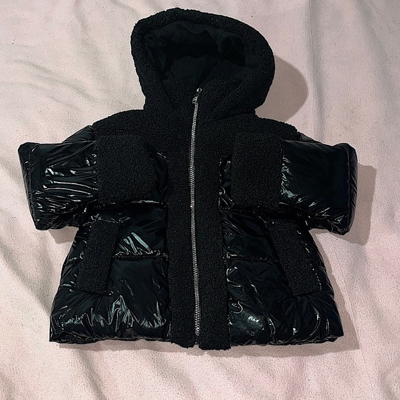 Sam Edelman Little Girl's Faux Shearling Hooded Puffer Jacket Size 6x BRAND NEW - Picture 3 of 7